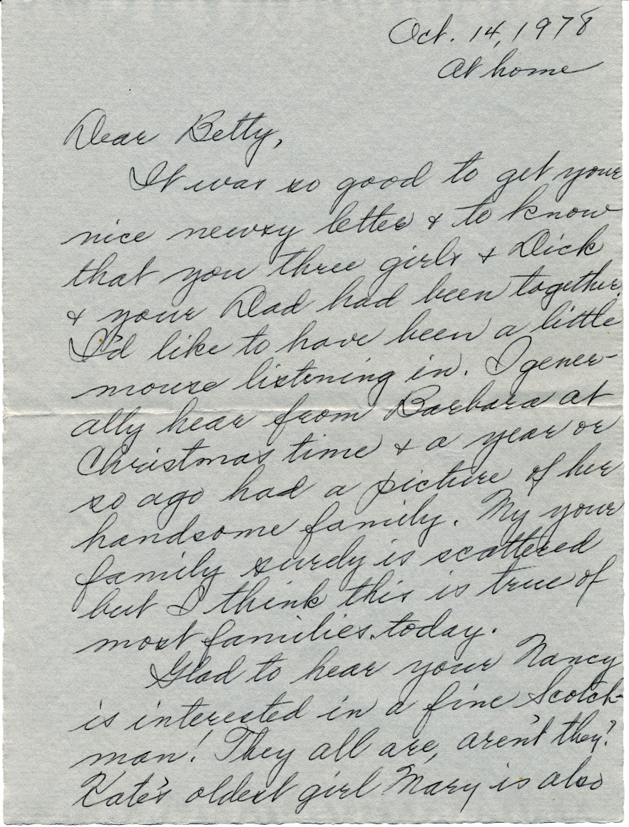 1978 letter, page 1