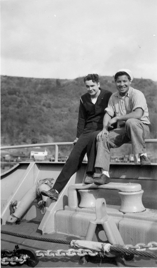 Bill and friend
                in the navy